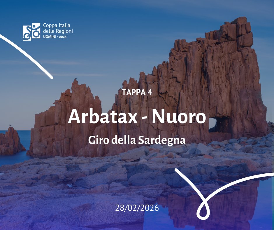 4ª tappa 𝗔𝗿𝗯𝗮𝘁𝗮𝘅 ➝ 𝗡𝘂𝗼𝗿𝗼🚴‍♀️
➝ 𝗟𝗼𝘁𝘇𝗼𝗿𝗮𝗶, 𝗨𝗿𝘇𝘂𝗹𝗲𝗶, 𝗣𝗮𝘀𝘀𝗼 𝗚𝗲𝗻𝗻𝗮 𝗦𝗶𝗹𝗮𝗻𝗮, 𝗖𝗮𝗹𝗮 𝗚𝗼𝗻𝗼𝗻𝗲, 𝗗𝗼𝗿𝗴𝗮𝗹𝗶, 𝗟𝗮𝗴𝗼 𝗖𝗲𝗱𝗿𝗶𝗻𝗼, 𝗢𝗹𝗶𝗲𝗻𝗮, 𝗣𝗼𝗻𝘁𝗲 𝗠𝗮𝗿𝗿𝗲𝗿𝗶
📺13.40 RaiSport + YouTube LegaCiclismo
#CoppaItaliaRegioni2026