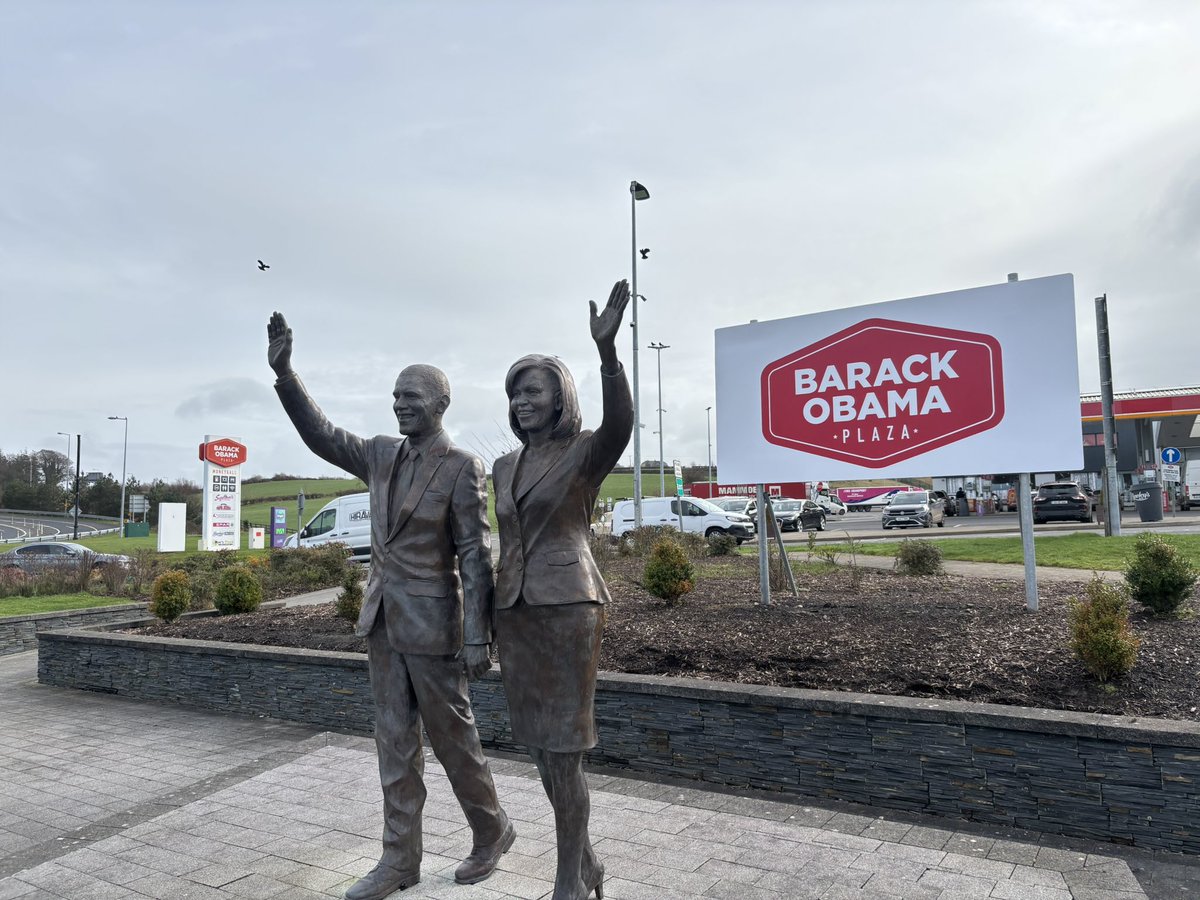 The Barack (&amp; Michelle) Obama Plaza is a good place to stop on the Limerick-Dublin Road. It’s a reminder of <a href="/BarackObama/">Barack Obama</a>’s visit to Ireland &amp; of his Irish heritage.