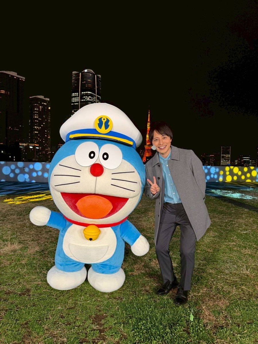 cloudnumber__9's tweet photo. 今日はドラえもんと天気をお伝えしました。映画、海底鬼岩城は私が小さい時に何度も観た大好きな作品、劇場で観られる時がくるとは…嬉しい！みなさんも是非
良い週末をお過ごしください https://t.co/vN1qNUos9n