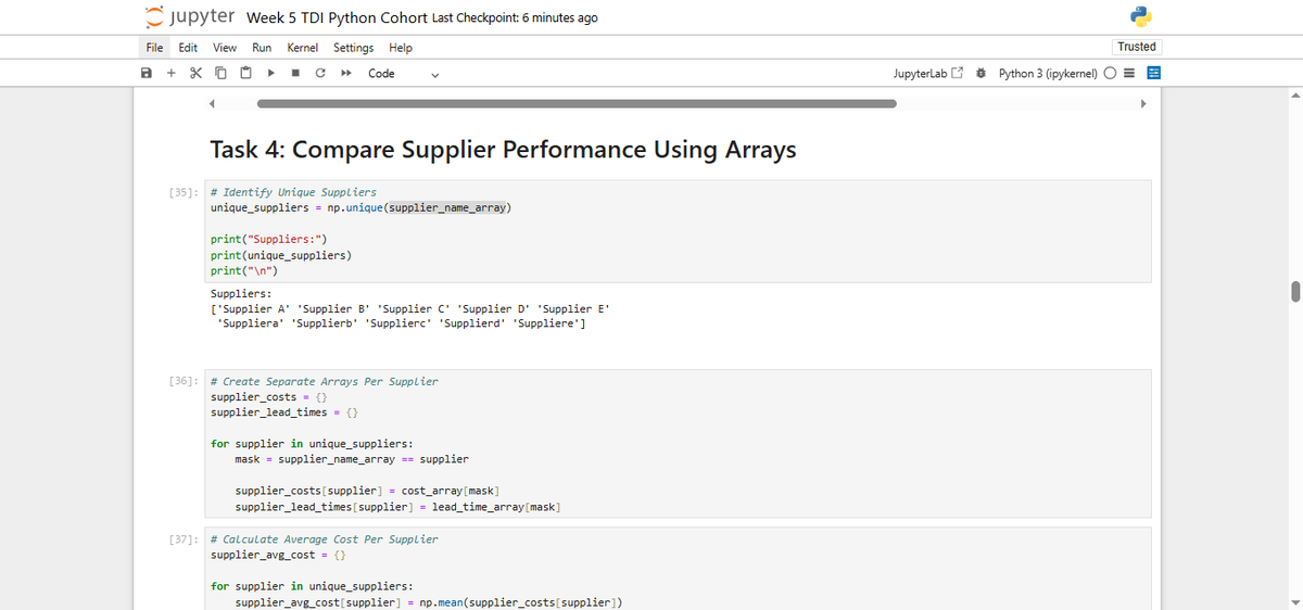 Ifedolapojoe's tweet photo. . Applied 5% shipping markup and ran full statistical analysis
. Identified above-average cost products and outliers
. Compared suppliers’ performance &amp; modeled profit with different margins
#TheDataImmersed
@TDataImmersed 
@DabereNnamani 
@ThePSF https://t.co/kqf2p2oai5