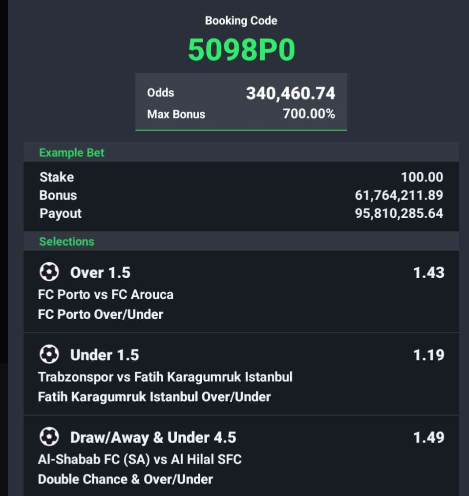 CODE: 5098P0 mixed option.........HERE WE GO 💸🫧🏆⚽