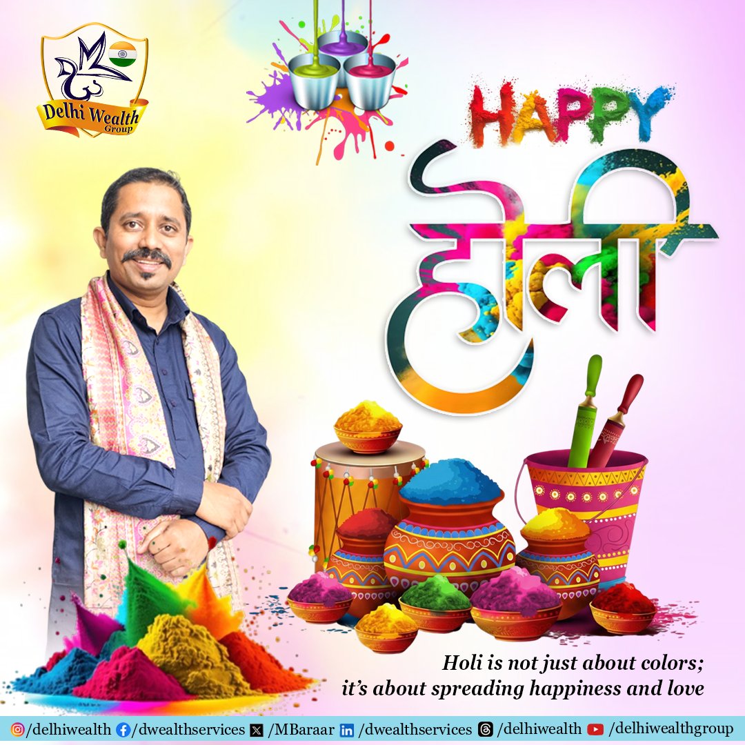 MBaraar's tweet image. 🌟🌈Add colors to your dreams.
Add growth to your business.
Add happiness to your life.

Happy Holi from Team Delhi Wealth Group! 🎉

#HappyHoli #HoliFestival #ColorOfSuccess #DWSPL #delhiwealthgroup #manojbaraar #workingcapitalloan #finance #startups #startupindia