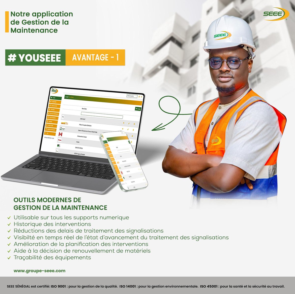 Pour une gestion de maintenance performante et résolument moderne, découvrez notre application #YOUSEEE, développée en interne.
Véritable outil stratégique, notre #GMAO YouSEEE transforme vos obligations de maintenance en opportunités de performance.
groupe-seee.com