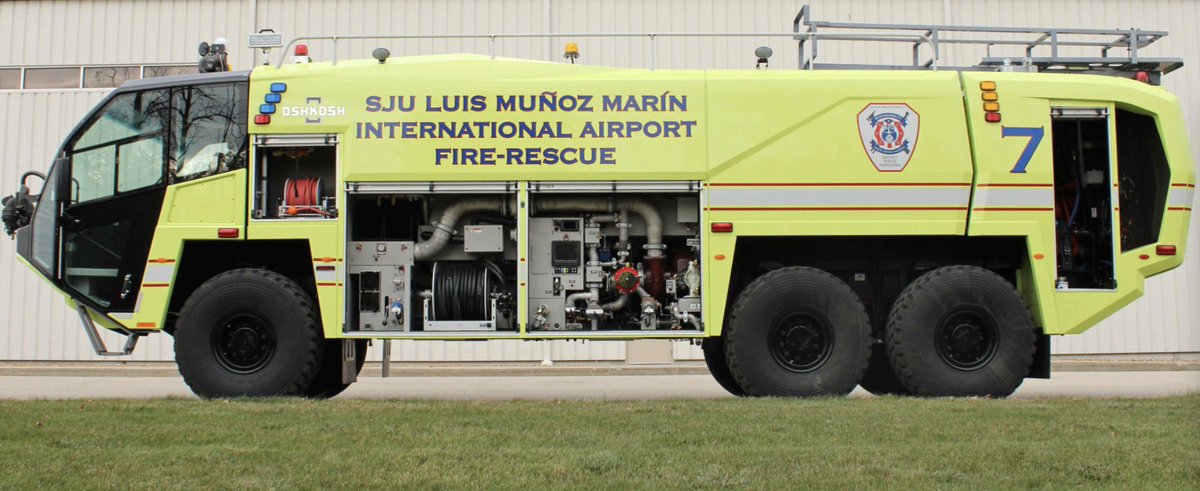 airportsint's tweet image. Puerto Rico’s Luis Munoz Marin International Airport (@AeropuertoSJU) has acquired an @AirportProducts Corporation Striker 6×6 ARFF vehicle.

#ARFF #airport #firefighting #emergency #response #hydrant #sustainability #operations #airside #aviation #foam #generator #SJU