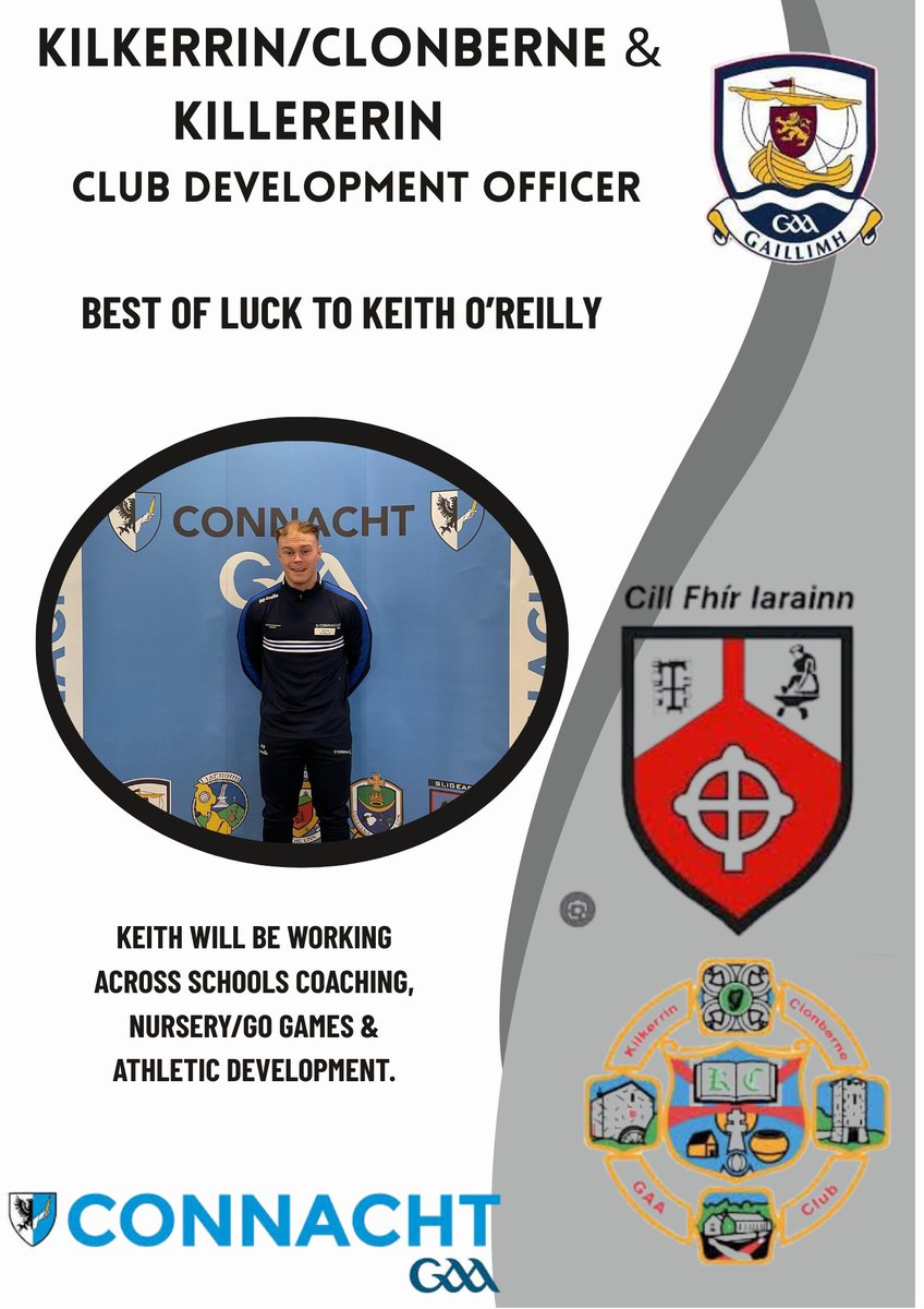 CoachingGalway's tweet photo. Best of luck to @ConnachtGAA CDO Keith O'Reilly in his role with @KilClonGAA &amp; Killererin Gaa https://t.co/pWTrc8qdQF