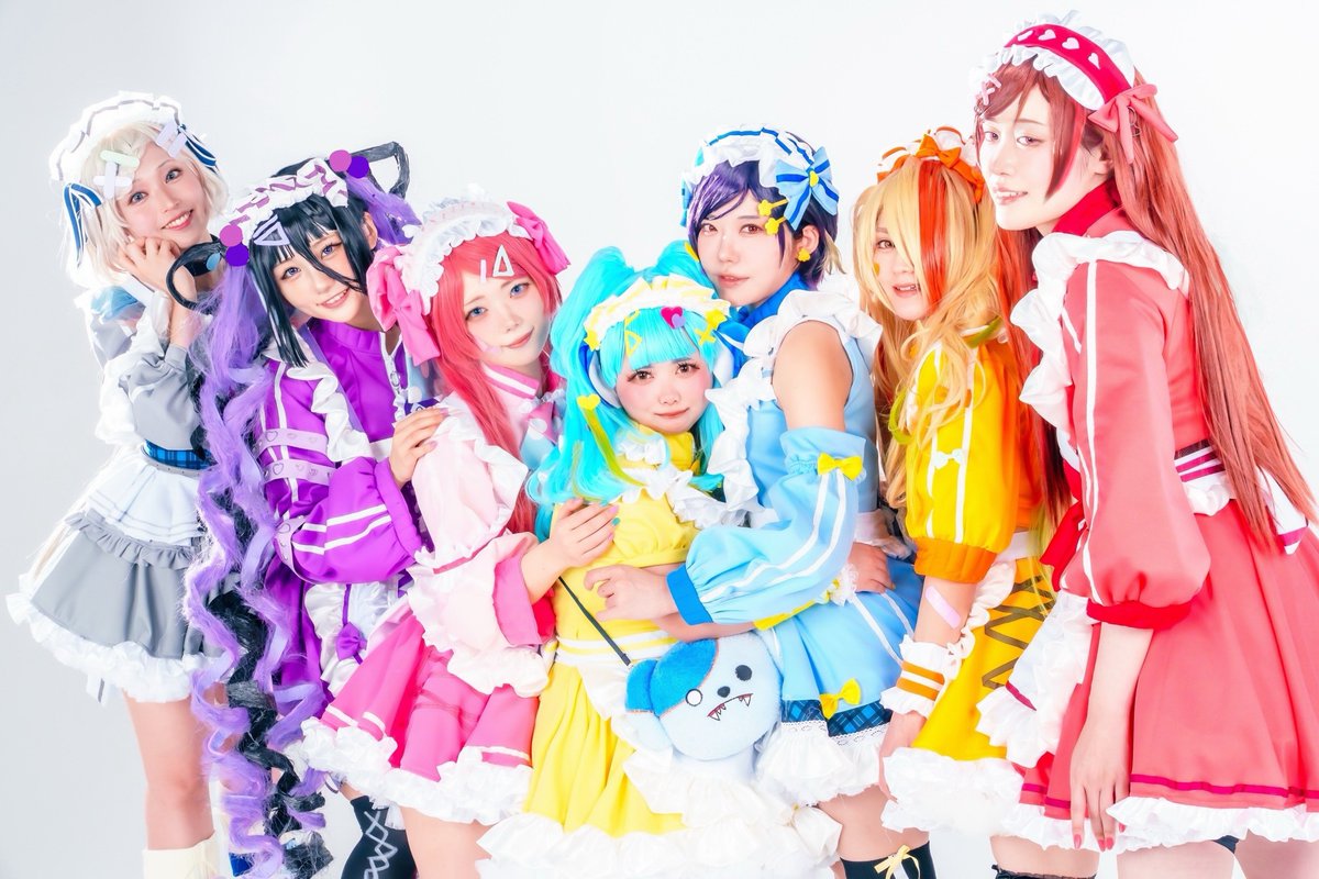 fujichiko_310's tweet photo. 【コスプレ/cosplay】

ゾンビランドサガ
ゆめぎんがパラダイス

ジャージメイド衣装
🤍💜🩷💛💙🧡❤️

＃すきっちゃんジャージメイド0205 
＃安心安全のあすぽん製

📸 @miz_photo0522 
👗制作 @asupontsukuruyo https://t.co/SS7QO8XWTc