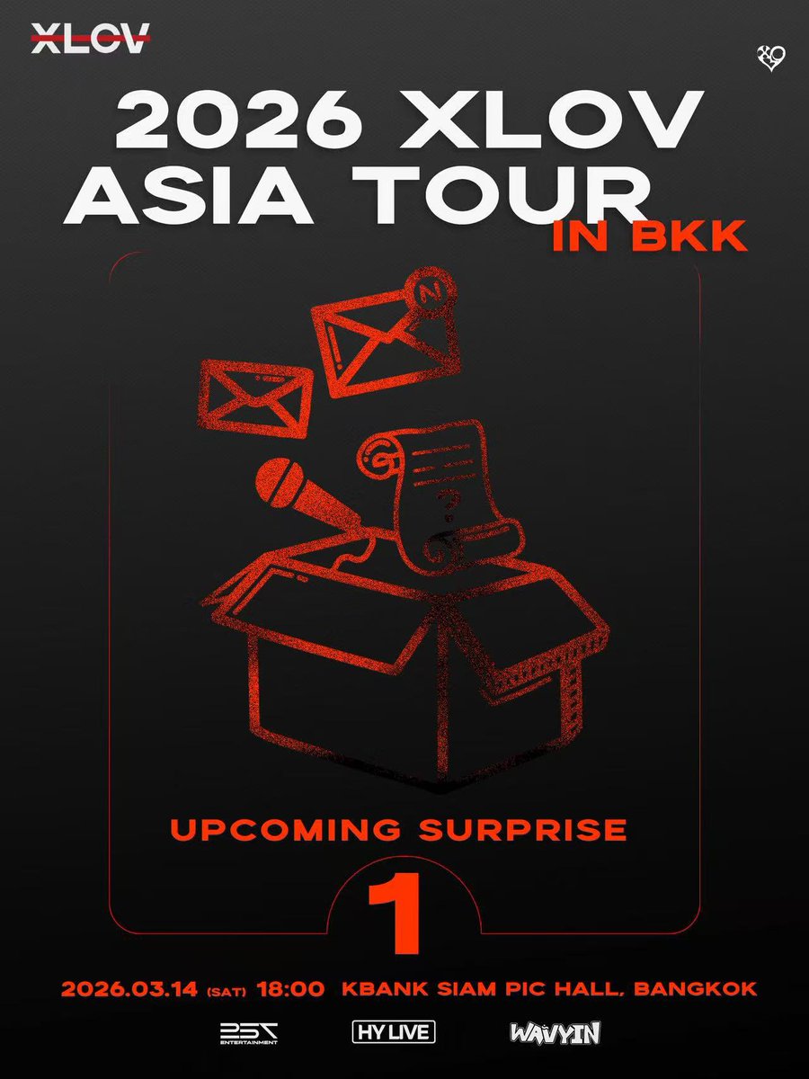 Wavyin_'s tweet photo. 🎁UPCOMING  SURPRISE——XLOV 2026 AISA TOUR IN BKK

💌 เมื่อคุณหย่อนจดหมายลงไป เรื่องราวก็เริ่มต้นขึ้น เรื่องราวของคุณจะเชื่อมโยงกับใครกันนะ

💌The moment you drop the note in, a new story begins. Who will be the one to connect with you？

🎫🔗
Ticketmelon：https://t.co/bj9ZSzIsZI 
https://t.co/rFm7Y6jMu3 : https://t.co/XBnC9TsttD
潮集有趣ChaoJoy：https://t.co/fwoLD2qcZv 

#XLOV #엑스러브
#XLOVAsiaTour2026 #XLOVinBKK 
#257Entertainment #HYLIVE #Wavyin