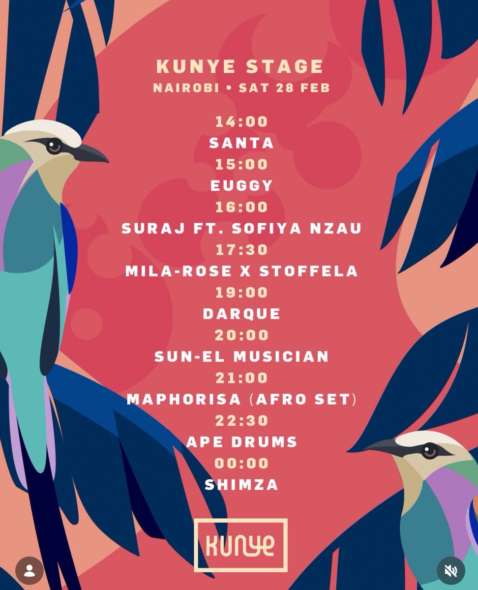 The254Vibe's tweet photo. Your set times for Kunye #254Vibes https://t.co/u9YodQBprs