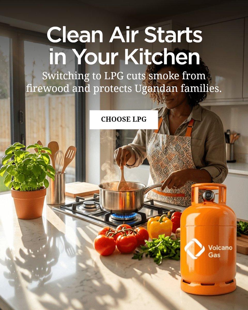 volcanoenergyug's tweet photo. Switching to LPG means cleaner air and healthier families. It reduces harmful smoke from firewood and protects our environment. Choose safe, reliable cooking gas and help build a healthier Uganda today. https://t.co/cFtvXsnyeb