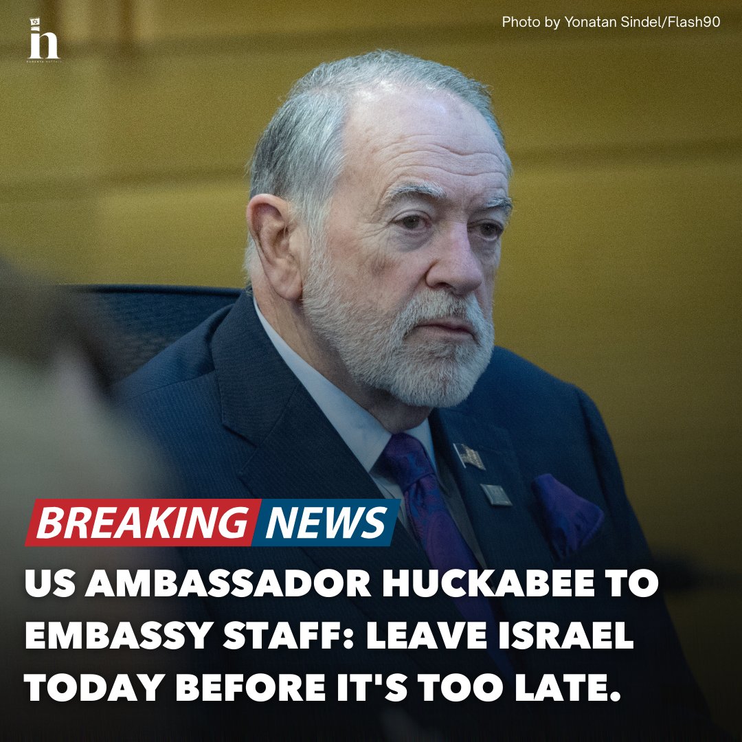 BREAKING: U.S. Embassy in Jerusalem authorizes staff to evacuate immediately as Trump weighs strikes on Iran’s nuclear program.