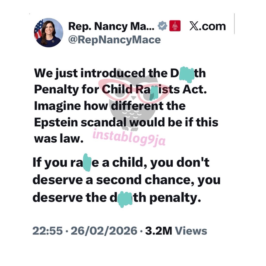 U.S. introduces d+ath penalty for child r@pe