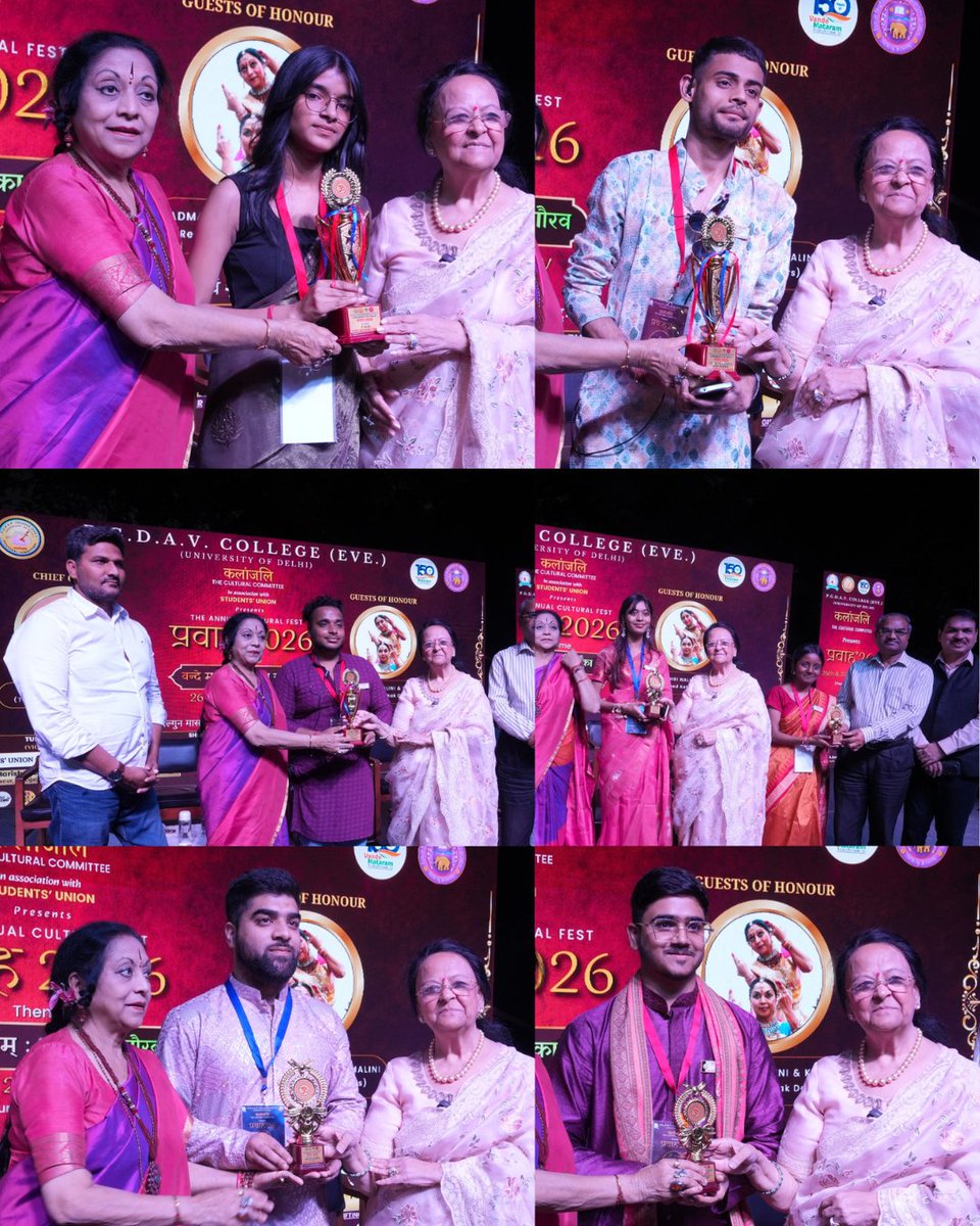 FiemFoundation's tweet photo. Celebrating talent, creativity, and dedication at Pravah 2026!
Smt. Seema Jain, Trustee of FIEM Foundation, had the privilege of presenting awards and certificates of appreciation to the talented students who made the fest truly remarkable. 
Heartiest congratulations! 
#Pravah https://t.co/NxIRniqkzX