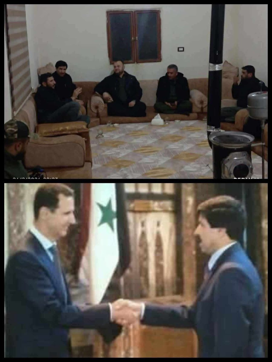 FawazElziyab's tweet photo. صحتين وهنا سيادة العميد "مروان العلي" يعني الرفيق حسن السلومي ماذا فعل!! لم يفعل شيء فقط التقى مع بشار وكان من ضمن ميليشيات ايران https://t.co/dMvOXjlkBC
