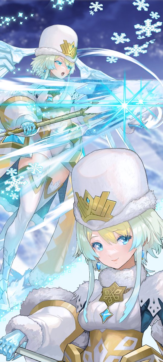 FE_Heroes_EN's tweet photo. We're giving out an original wallpaper and original calendar wallpaper for March 2026! This time they feature Fjorm: Icy Miracle! #FEHeroes #FEHeroesWallpaper #FireEmblem https://t.co/MSq41tAj3i