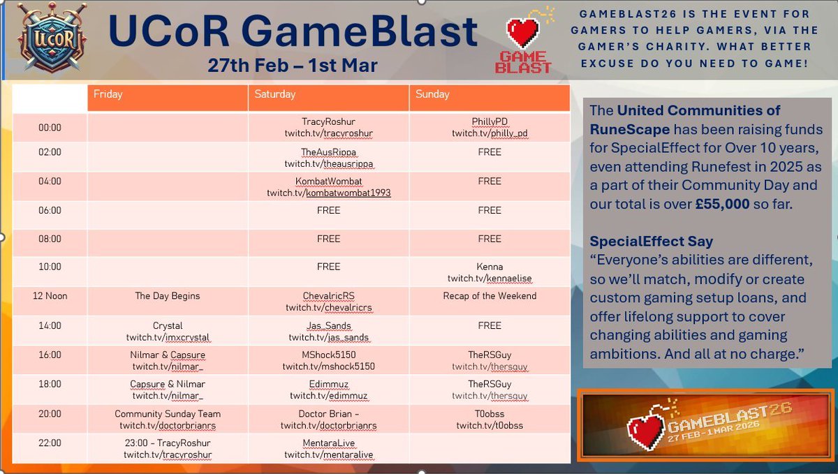 Tune in this weekend for Gameblast! <a href="/SpecialEffect/">SpecialEffect</a>