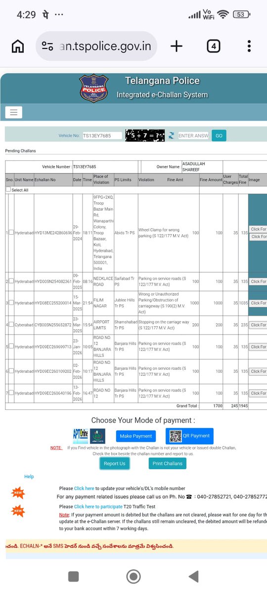 pudi_rajkumar's tweet photo. @HYDTP Respected Sir/madam

I'm from Andhra Pradesh..i don't have any vehicle in my name, recently i have received a message that my vehicle(car) violated the traffic rules .. So sir i request you to kindly take necessary action as i don't have any vehicle. https://t.co/nooK5AYdqu