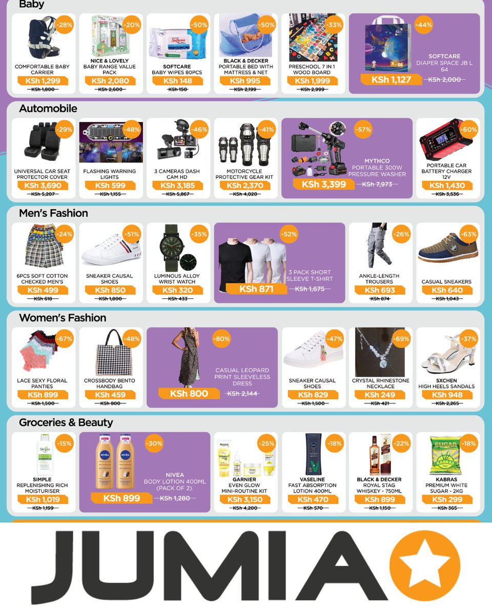JumiaKenya's tweet photo. Cheza smart, ishi smart enjoy up to 70% OFF on phones, TVs, appliances, gaming, home essentials and more.
From smartphones and Smart TVs to kitchen must-haves and everyday tech this catalogue is stacked with real deals.
https://t.co/N7mRexNpOD
#jumiakenya #jumiatechweek #TechWeek