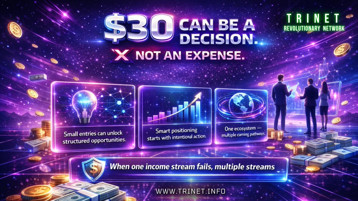 Trinet_'s tweet image. Build smarter income with one system designed to create multiple earning streams.
#MultipleIncome #SmartMoney #FinancialGrowth #PassiveIncome #WealthBuilding #EntrepreneurMindset #IncomeStreams #FinancialFreedom #OnlineEarnings #Trinet