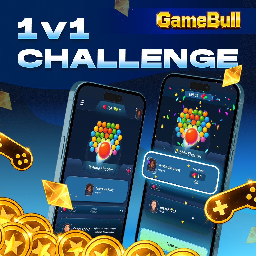 gamebullarena's tweet photo. Who is the TRUE champion? ⚔️🎮

It’s time to settle the score! Gamebull 1V1 Challenges are officially LIVE. Go head-to-head with players around the world in your favorite games

Join the Arena! 🏟️ https://t.co/6WH68cXet9