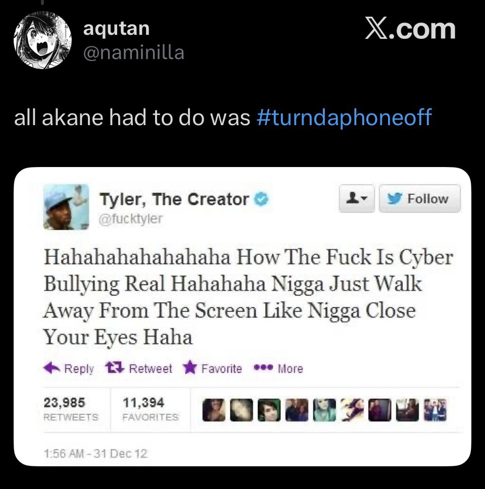 if ur gna hastily generalize kana’s situation at least have the same standards for your fav