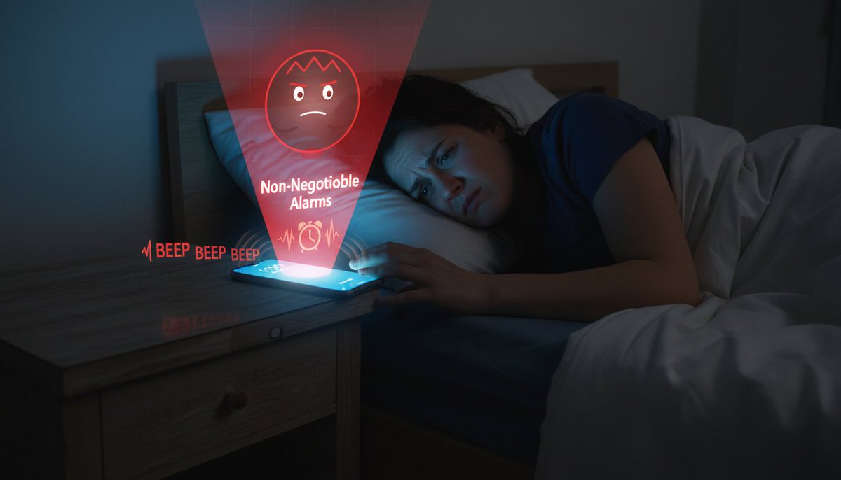 ItshenryWalker's tweet photo. Me: "Okay last scroll then I sleep." 😌

PipinMom at 3:00AM: 🔴
NON-NEGOTIABLE ALARM ACTIVATED
BEEP. BEEP. BEEP.

Me fighting for my life against my own schedule 😭

Why is this app stricter than my real mom? 💀 https://t.co/e7OeX5qTRb