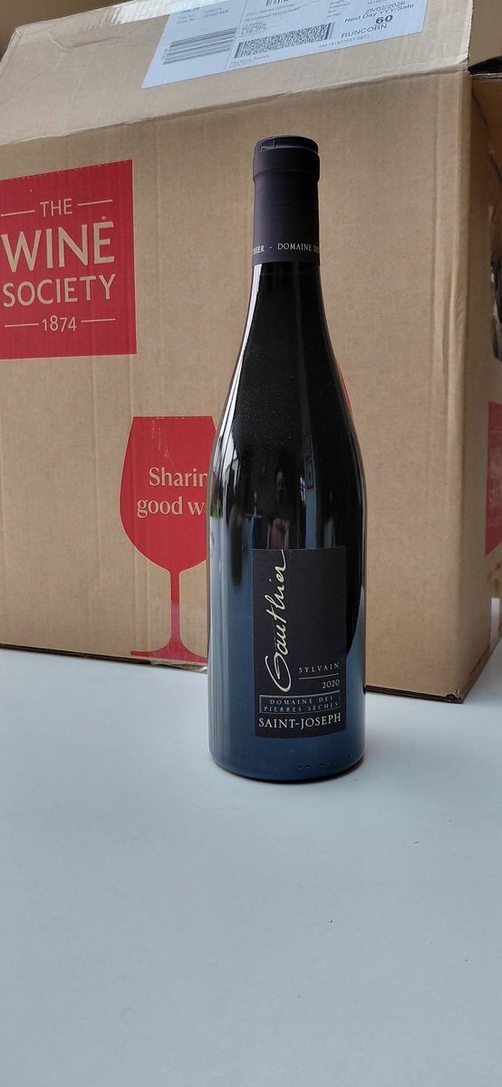 stecon99's tweet photo. My wine of the night from @TheWineSociety Rhone tasting in Liverpool. Gorgeous Northern Rhone Syrah. Lovely dark fruits but with the smokey, meaty, spicy notes that you want too. Great evening with super wines. https://t.co/FNSEI0i9zH