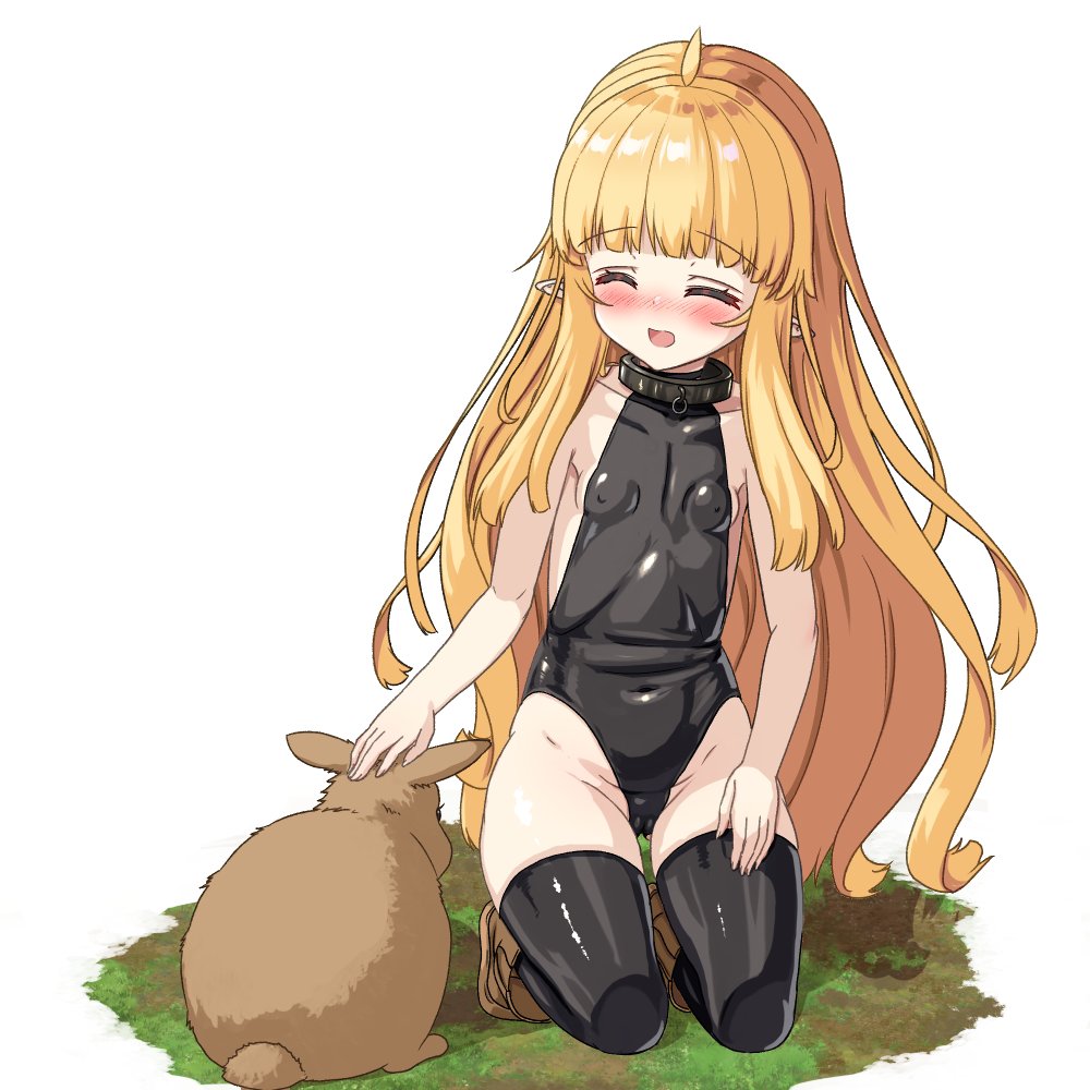 昨日のウサギ撫でカットイン
導入したらちょっと物足りなくて
つい加筆しちゃった&差分の表情追加しちゃった 