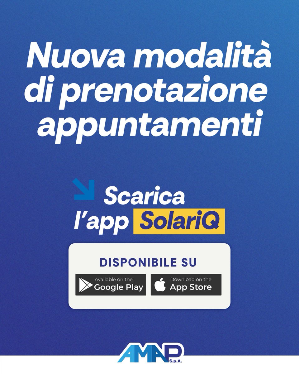 AMAP_Palermo's tweet photo. #amapinforma È ora disponibile il nuovo sistema di prenotazione appuntamento presso gli sportelli Amap. Al momento il servizio è disponibile presso lo sportello di Palermo e a breve saranno inseriti anche altri sportelli
Per maggiori informazioni 🔗 https://t.co/fhdkFgPfPO https://t.co/I6xVQr7qS4