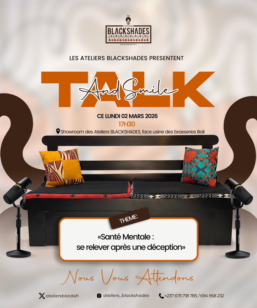 La santé mentale tue, viens on en parle ce lundi 02 mars 2026. ✨

Si tu veux être des nôtres ou recommander à une sœur /amie / fille / épouse,  dis en DM et je t’envoie le formulaire d’inscription 👌🏾

#repost please