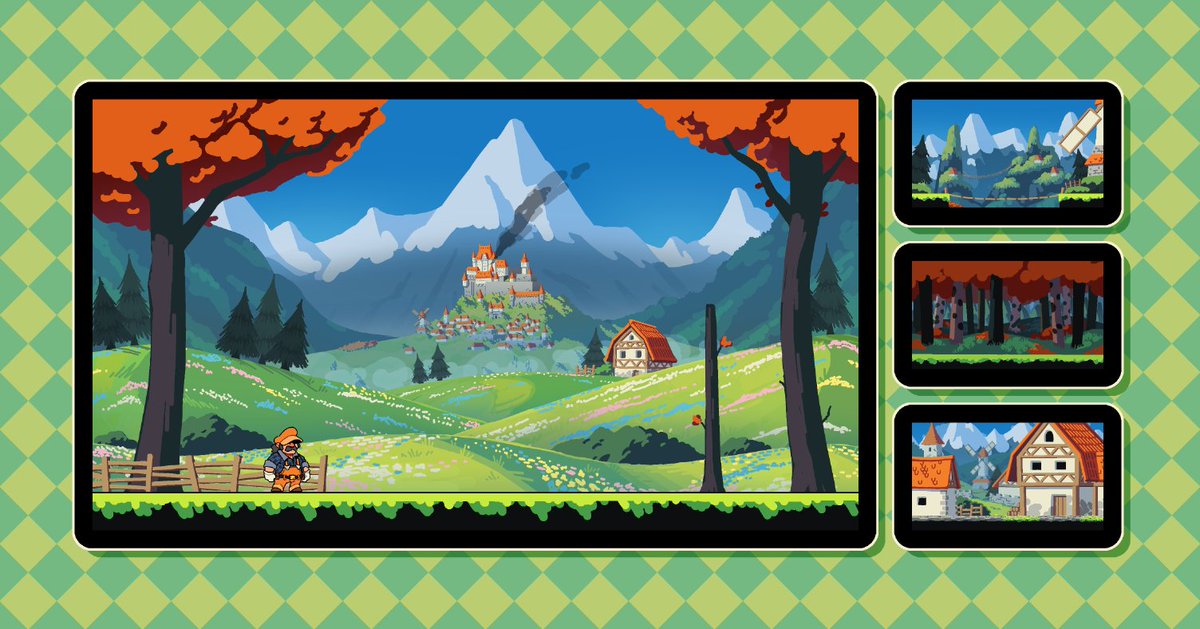 FringersPond's tweet photo. Some World 1 concept art I posted on my P*treon a few months back.
I'm still working on this game I promise! https://t.co/R9bEz8pkKf