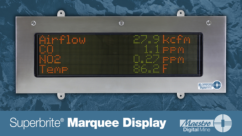 im_mining's tweet image. Extending electrical power is a complex, costly &amp;amp; safety-critical aspect of deploying digital infrastructure in underground mines, and Maestro is addressing this with its PoE-enabled SuperBrite Marquee Display | tinyurl.com/uhfc686u @maestro_mine #METS #undergroundmining