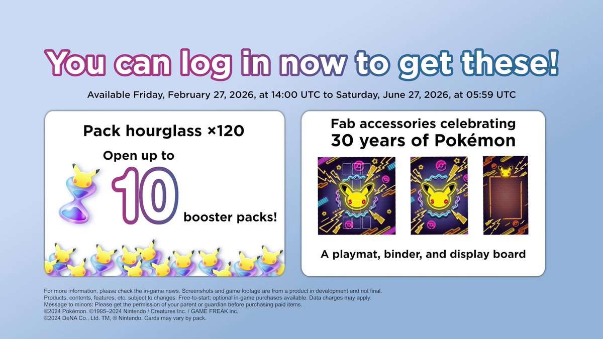 🎁 🎁 🎁 We're getting in on the 30th celebration with 30 Days of Gifts! 🎁 🎁 🎁 

Earn various special rewards by logging in, participating in special missions, and more! Read more about it in-game now.