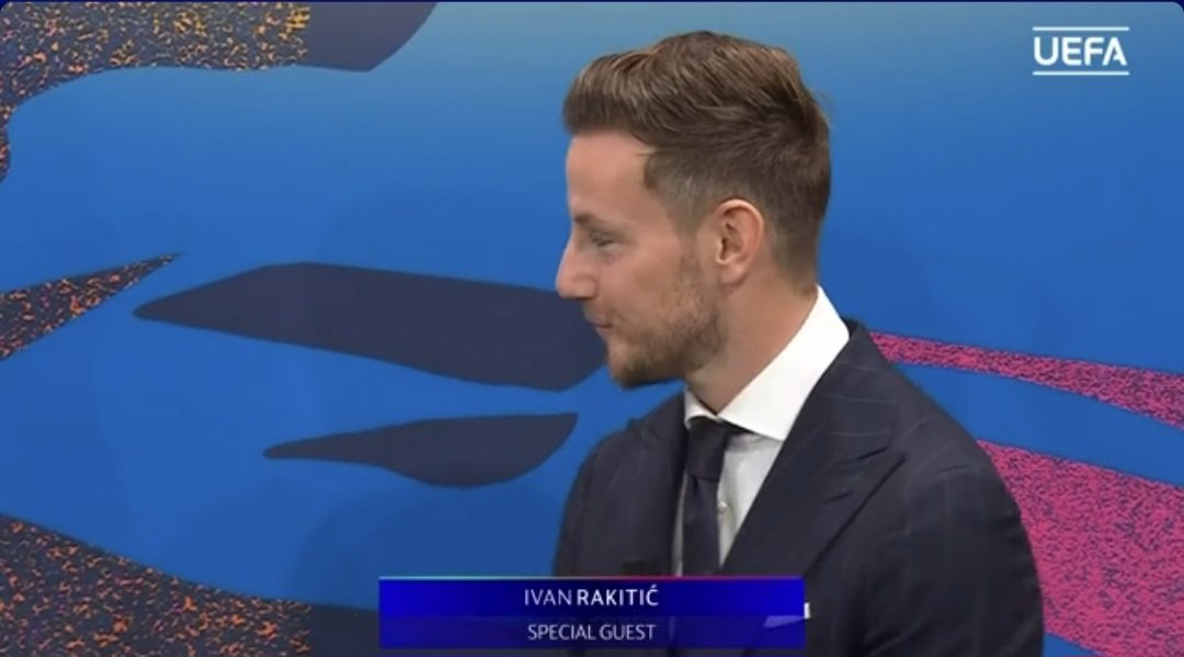 #uefachampionsleague 
Ivan Rakitic is the guest to draw today the last 16.