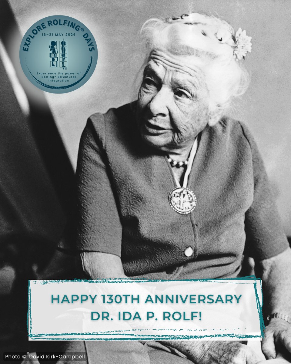 Ida Rolf would have turned 130 this year ✨ Her legacy lives on through Rolfing® Structural Integration. During “Explore Rolfing® Days” (16–21 May 2026), Rolfers® across Europe open their practices: rolfing.org/explore-rolfin…
#ExploreRolfing #IdaRolf