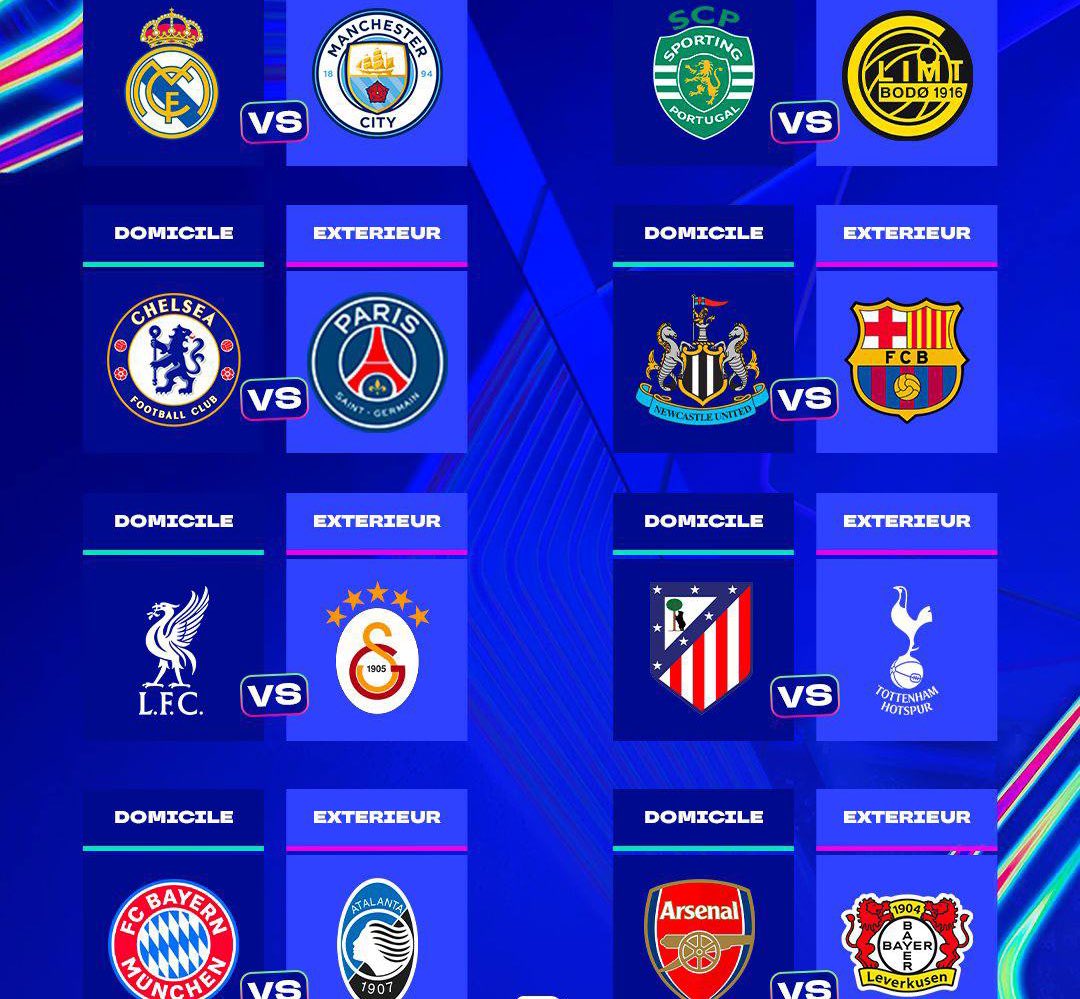 🚨🚨🚨رســــمـــيًــــا |

نتائج قرعة دوري أبطال أوروبا لـ دور الـ16.🇪🇺🔥 ✅