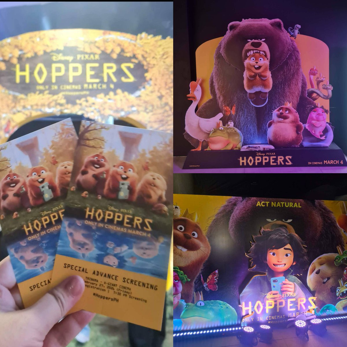 philconcerts's tweet photo. Hopping into theaters early! Special Advance Screening of #HoppersPH happening now in #AyalaMallsCinemas.
@trinomatweets @AyalaMalls https://t.co/wLlBU6llbV