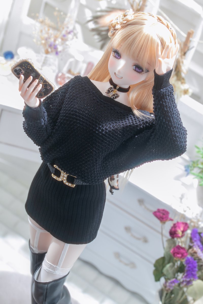 nn_akino's tweet photo. ギャルなニットワンピセット(試作サンプル)も出品予定です🌟 https://t.co/B3Hv8oxS1t