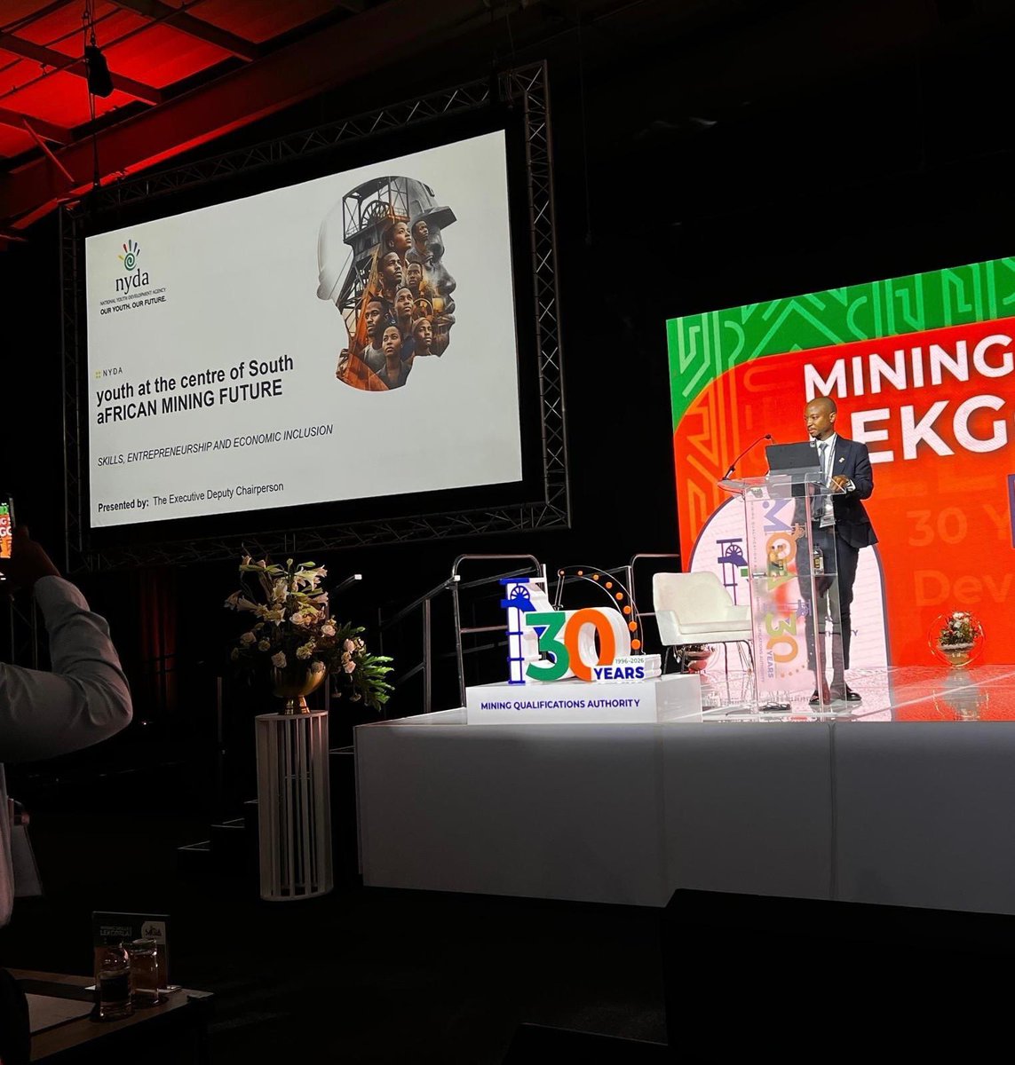 BaitseM's tweet photo. Distinguished keynote speaker on Day 2 of the #MQALekgotla2026! Mr Bonga Makhanya, Deputy Chairperson of the NYDA reinforced government's commitment to skills development as a national priority &amp; the MQA's critical role in advancing South Africa's mining sector. #MQALekgotla2026 https://t.co/qy6iJvFtDQ