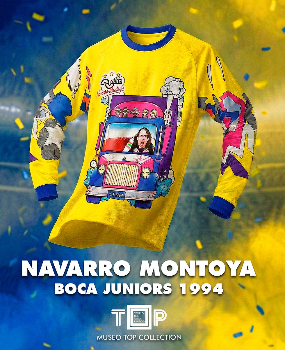 MuseoTOP's tweet image. 27-02-2026. Ayer fue el 60º cumpleaños de Navarro Montoya: El buzo Olan del camión (1994) brilla en el TOP, el Museo de Marketing Deportivo de Claudio Destéfano. Historia completa en Instagram 👉 @museoTOP. Contenido: @mlopezarce #NavarroMontoya #BocaJuniors #Olan #MuseoTOP
