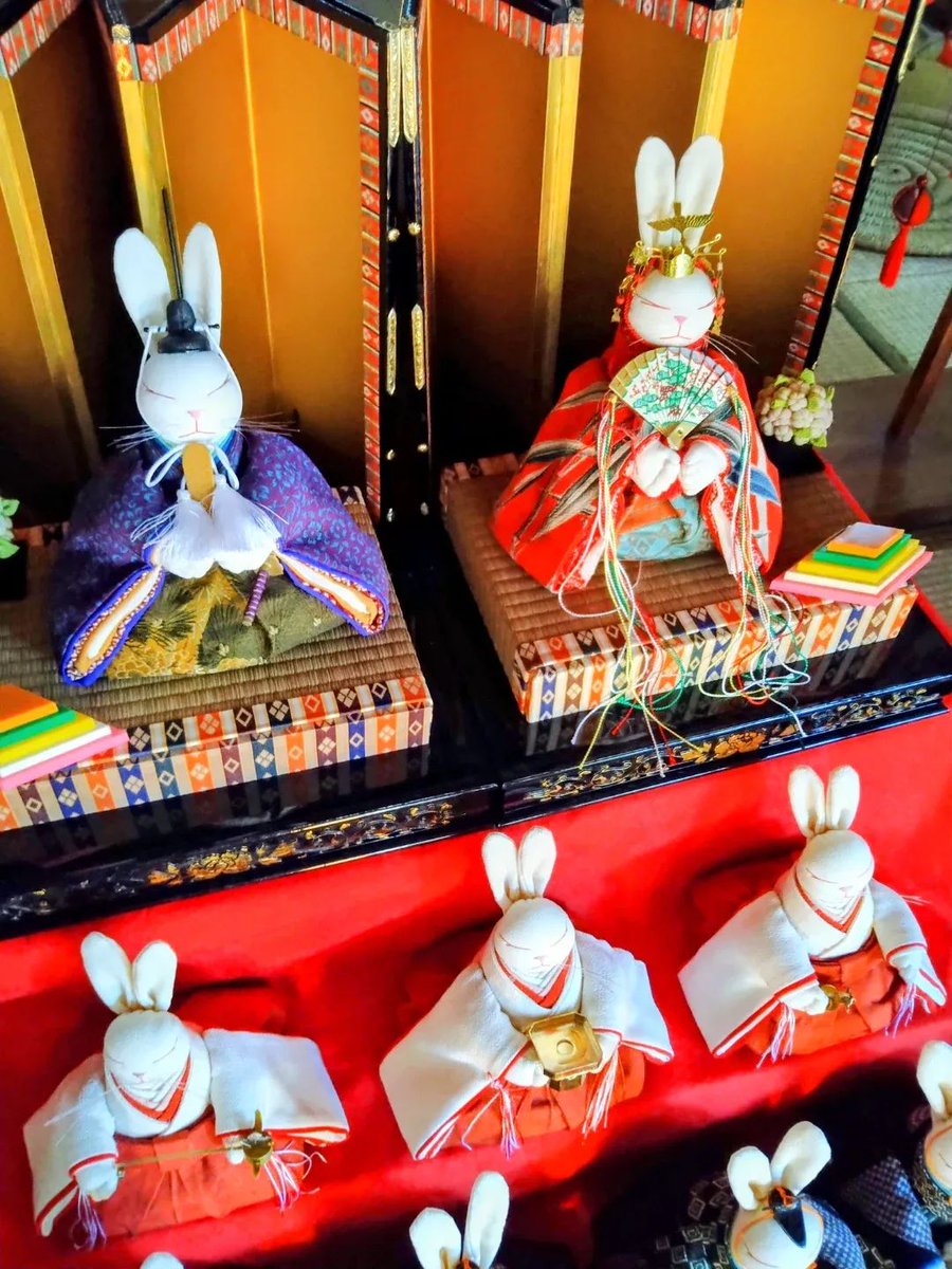▽NHKで紹介「ウサギちゃんのお雛様」 本日夕方に放送された #NHK