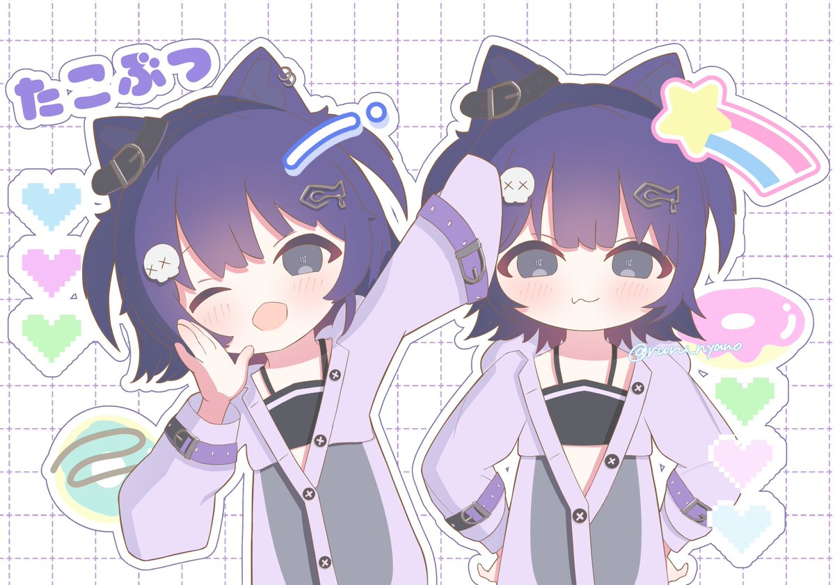 ミドリちゃん1枚とVRC多めでした！ #今月描いた絵を晒そう