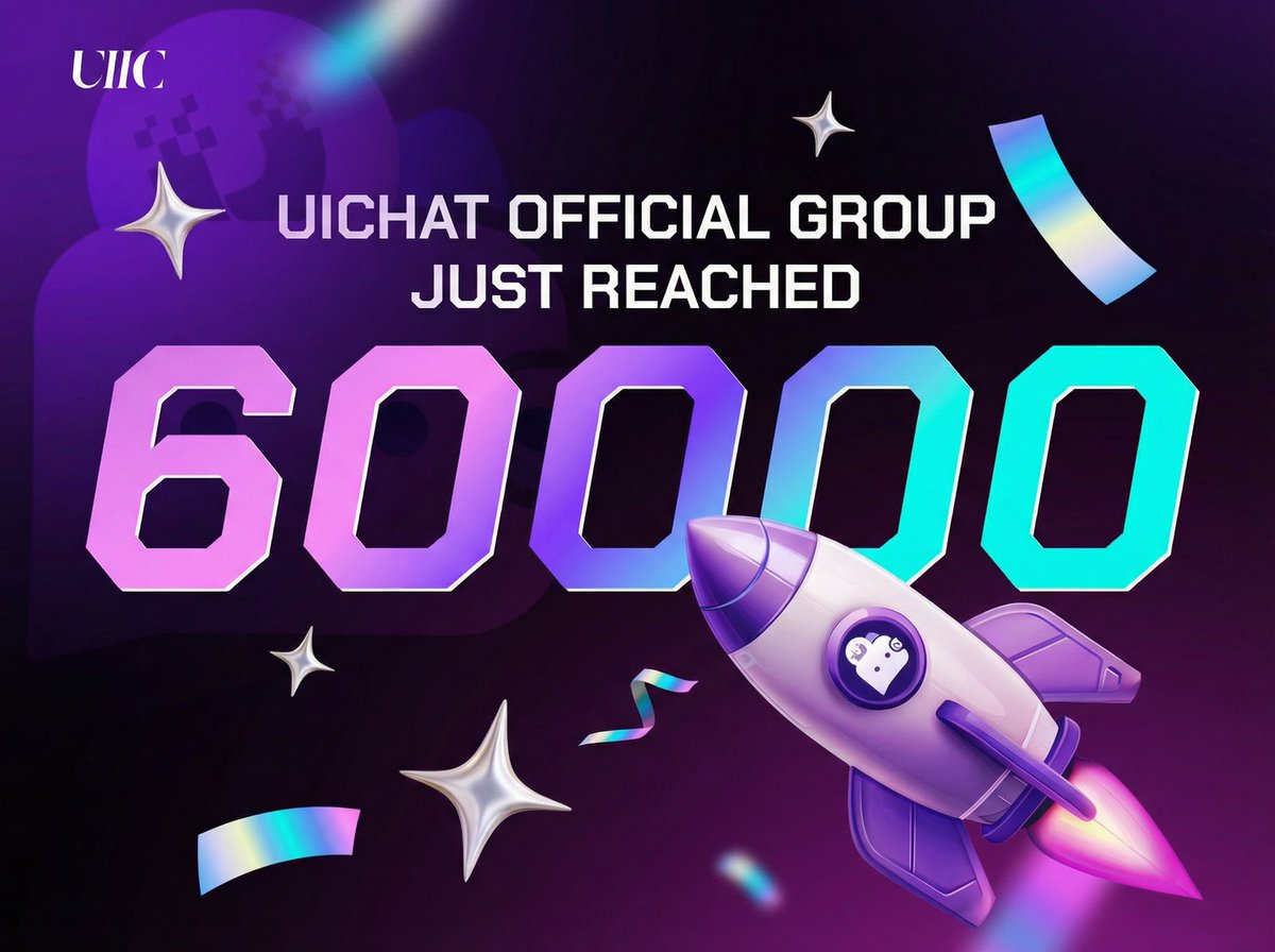 UiicOfficial's tweet photo. 🎉 **UIChat Official Group Just Hit 60,000 Members!! 🥳💜**

This isn’t just growth — this is a **celebration, a milestone, and a community party! 🚀🔥**

THANK YOU to every single person who joined.

Because of you, UIChat has grown from an idea… into a vibrant, unstoppable community full of energy and heart. 💜✨

Today we celebrate:

**60,000 voices, 60,000 dreams, 60,000 reasons to keep building. 🙌🎉**

📢 This group is our **energy hub + celebration stage**:

New features, announcements, events — everything kicks off *right here* with you.

Fam, don’t just watch us celebrate — **come hype with us, celebrate with us, and push toward the next milestone together! 🔥🎉**

👉 https://t.co/ihKIQfNGtP
