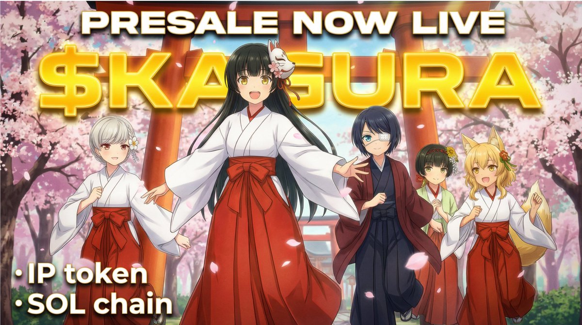 Presale &amp; Airdrop quests is now live 🌸

Anyone can join the story of $KAGURA

kagura.smapocke.app/sale
