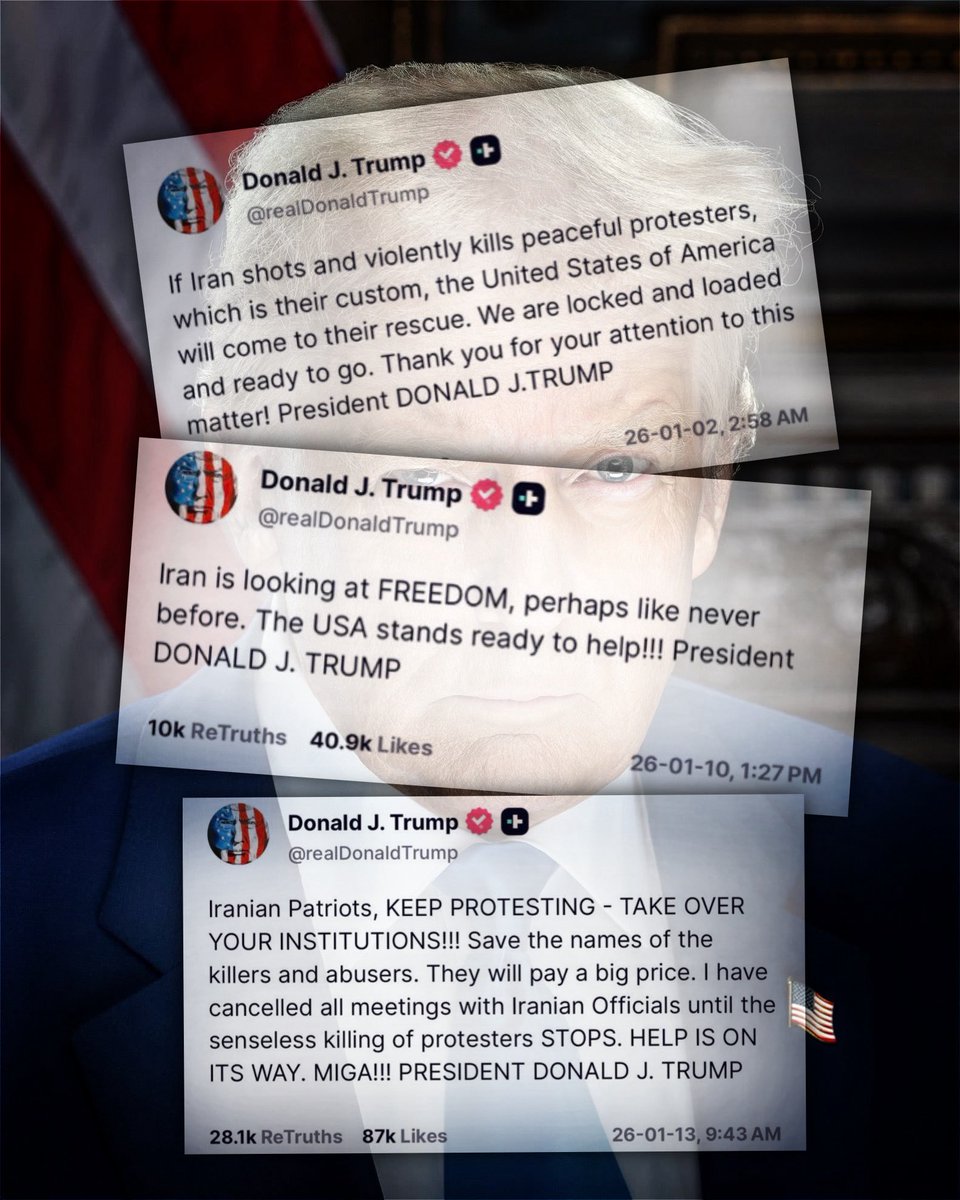 LittleMi7a's tweet photo. You promised, President. We are in a really bad situation... Our psyche is in turmoil...💔
Only America and Israel can defeat the Islamic Republic... The Iranian people can not do it without weapons!
#JavidShah #IranMassacre
#IRGCterrorists
@realDonaldTrump @POTUS https://t.co/sdeQcaIE3C