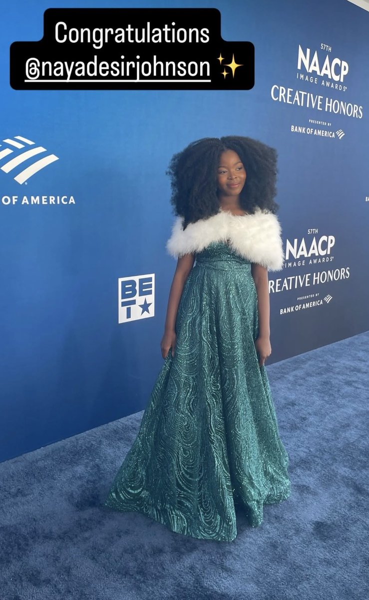 Congratulations to
Naya Desir-Johnson for winning Outstanding Performance by a Youth In a Motion Picture  for her amazing performance in Sarah’s Oil at the 2026 NAACP Image Awards.
🙌🏽🙌🏽🙌🏽🙌🏽🙌🏽🙌🏽🙌🏽🙌🏽