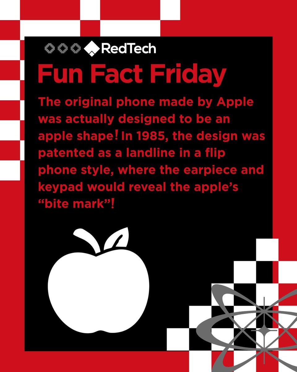 This week’s fun fact is that well before the iPhone, Apple actually designed an apple shaped phone that they patented in 1985!

Follow along for more tech-inspired fun facts! 

#tech #funfacts #apple #phones #engineering