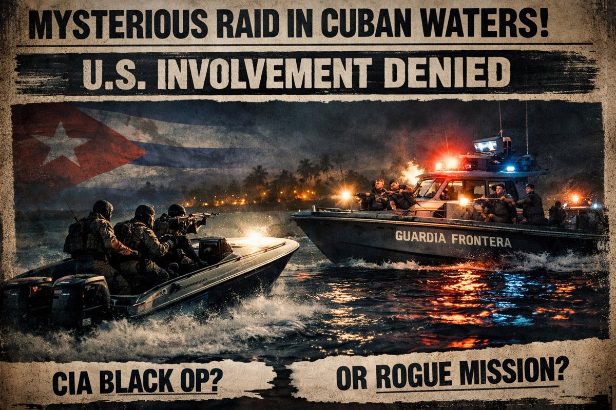 SincereDoge's tweet photo. A Florida speedboat packed with weapons ends up in Cuban waters.
Shots fired. Americans dead.
And within hours we’re handed two neat explanations.

Cuba: “Terrorist infiltration.”
Washington: “No U.S. involvement.”

That’s it? Case closed?

History between the U.S. and Cuba isn’t exactly clean. We’ve seen exile groups, “unofficial” missions, and operations that didn’t exist… until decades later when the paperwork surfaced.

So here’s where it gets interesting:

• Who funded the boat and weapons?
• Who coordinated the route?
• Why risk something this reckless now?
• If it was rogue, how organized was it?
• And if it wasn’t rogue… who benefits from calling it that?

Right now there’s no hard proof tying this to the CIA or any U.S. agency. None. But quick denials + limited transparency = more questions, not fewer.

I’m not saying it was a covert op.
I’m saying we’ve seen stranger things declassified.

What do you think this was?
Reckless exile fantasy?
Covert green light that went sideways?
Or something else entirely?

Drop your theory. Let’s actually think this through.