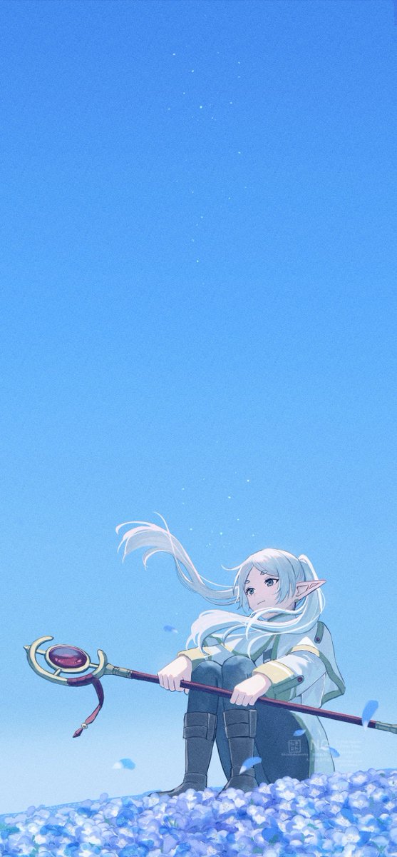 花畑を出す魔法（スマホ壁紙サイズ）
#フリーレン