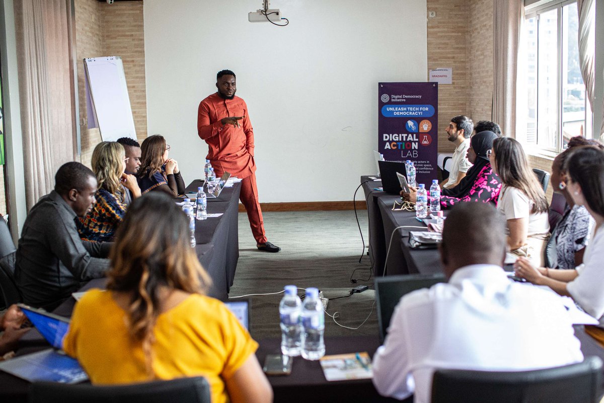 CIVICUSalliance's tweet photo. The 10 Digital Action Lab Cohort 2 partners came together in Kigali for an open and participatory peer learning meeting, building collective solutions to protect civic space and advance digital democracy.
#DigitalActionLab https://t.co/CxER8xvVh7