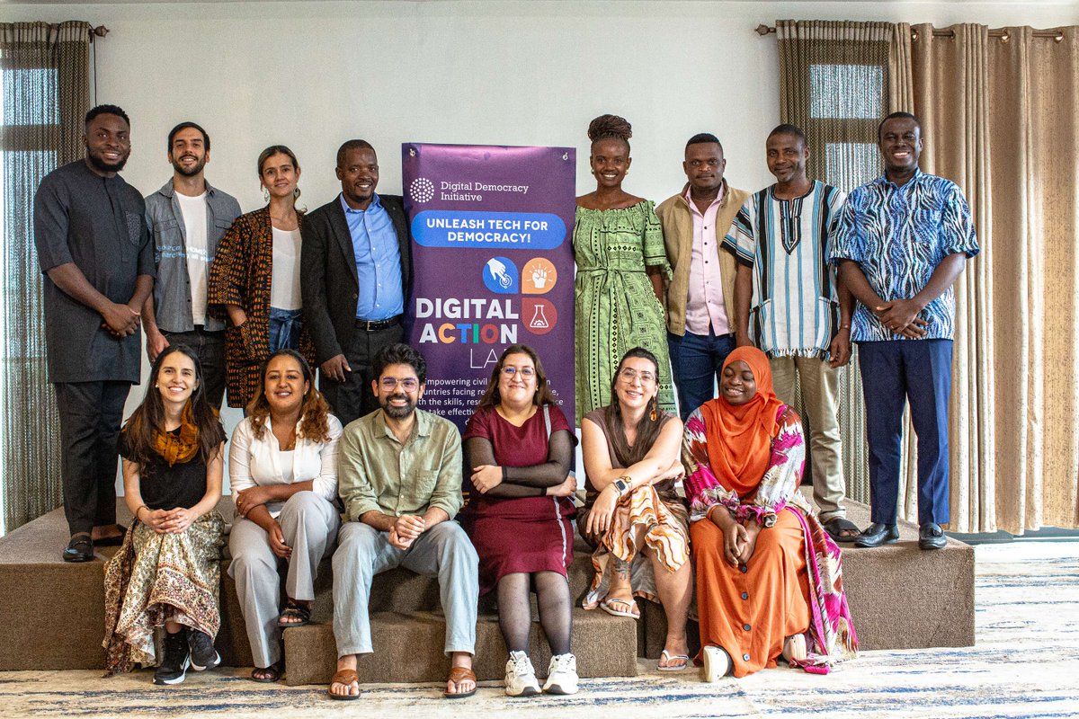 CIVICUSalliance's tweet photo. The 10 Digital Action Lab Cohort 2 partners came together in Kigali for an open and participatory peer learning meeting, building collective solutions to protect civic space and advance digital democracy.
#DigitalActionLab https://t.co/CxER8xvVh7